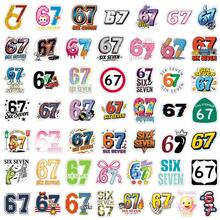 50pcs Funny Number 67 Graffiti Cartoon Personalized Creative DIY Helmet Stationery Decoration Stickers - Fun 67-1876 - View 4