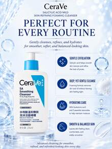 CeraVe Cetaphil 潔面凝膠 正裝 236ml + 試用裝 30ml，溫和去角質、控油，日常與旅行護膚適用 - 絲塔芙水楊酸嫩膚溫和潔面啫咖哩 - 查看 10