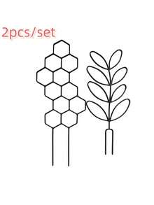 蜂巢植物攀爬架，戶外盆栽植物支撐架，植物攀爬架，防鏽塑料支撐桿，適用於盆栽攀爬植物和花卉，室內/戶外花園省空間支撐架 - 多色 - 查看 6