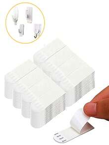 20/30pcs Poster Adhesive Strips & Replacement Strips White Sticky Strips, Damage-Free Hanging Posters, Children's Artwork, Banners & Signs, Reusable Hanging Hooks For Home Wall Decor, Wall Hanging Refill Pack, No Tools Needed, Clean Removal - A - View 11