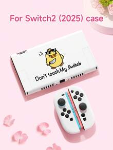 Aksesori Konsol Game Switch2 (2025), 1 buah Casing Pelindung Konsol Game Switch2/Switch Motif Bebek Kartun "Jangan Sentuh Switch Saya" // Slot Kartu Dock, Kompatibel dengan Pelindung Konsol Game Switch2/SwitchOLED/NS/Lite, Dengan Casing Dapat Dipasang Dock Pengisian Daya, Dapat Membuka Dudukan Konsol, Casing Kontroler Kiri/Kanan yang Dapat Dilepas 1 buah, Hadiah Terbaik untuk Pemain Switch - MultiWarna - View 1