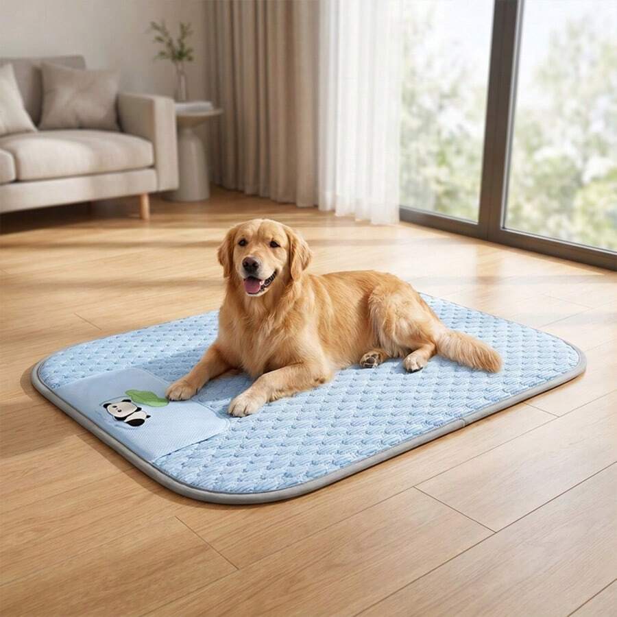 Alfombrilla de enfriamiento para mascotas de seda de hielo transpirable, disipación de calor de verano, alfombrilla para gatos y perros, antideslizante, resistente al desgaste, lavable, almohadilla para dormir de mascotas
