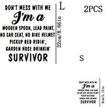 1/2/3PCS Black Vinyl Heat Transfer, "Survivor" Wooden Spoon Quote Design, Heat Press Decal, Easy To Apply And Clean, Suitable For DIY Clothing And Accessories - Multicolor - View 13