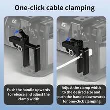 Universal Cable Clamp, One-Touch Lock & Adjustable Width Wire Fixer, Fits Camera Cage, Protective Frame And Quick Release Plate With 1/4" Screw Hole - View 2