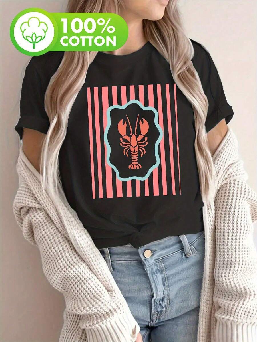 Women T-Shirts - 黑色 - 查看 1