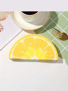 1/20/40/60pcs Lemon Pattern Napkins, Summer Fruit Pattern Napkins, Lemon Print Decorative Napkins, Suitable For Outdoor Weddings, Engagement Parties, Personalized Weddings, Summer Tropical Parties, Home And Hotels, Wedding Table Decor, Engagement Party Drinks And Dessert Napkins - Multicolor - View 7