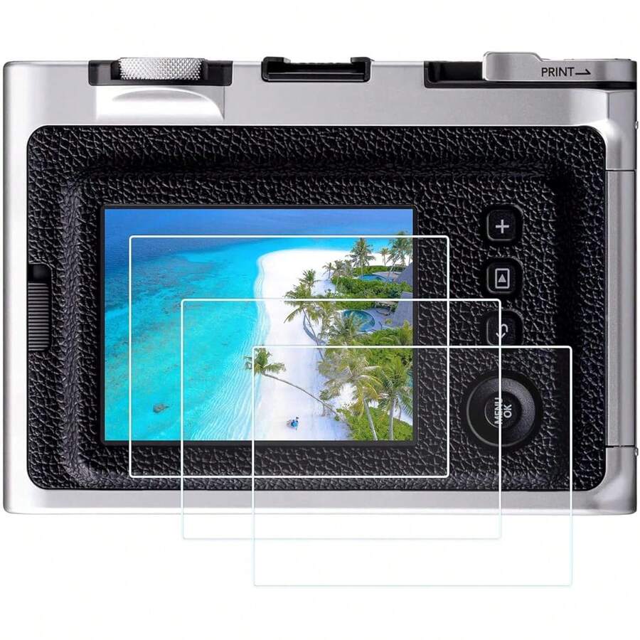 3pcs Screen Protector, Compatible With Fujifilm Mini , Tempered Glass Screen Protector, 0.3mm Thick, 9H Hardness, Anti-Scratch, Anti-Fingerprint, Anti-Bubble.