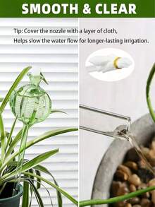 2/4/8pcs Cactus-Shaped Automatic Watering Spikes, Automatic Slow-Release Plant Watering System, Automatic Watering System, Indoor/Outdoor Gardening Tools, PVC Material, Automatic Watering Device, Drip Irrigation, No Electricity Required, Suitable For Succulents And Fresh Flowers, Plastic Watering Balls, Large Capacity, Narrow Mouth Design Extends Watering Time, Essential For Indoor/Outdoor Potted Plants In Spring And Summer - White - View 10