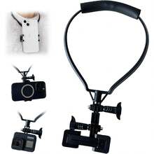 Soporte de teléfono para cuello, soporte flexible horizontal & vertical, soporte universal para cámara de acción, cámara de acción estable para vlog en primera persona, soporte de fotografía de video de perspectiva de ciclismo, soporte para transmisión en vivo, soporte para cámara de acción - Ver 7