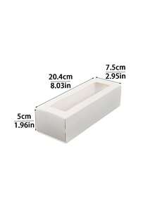 6pcs/12pcs/20pcs Rectangular Window Macaron Box, Donut, Chocolate, Candy Packaging Box For Gift Giving, Pastry Holiday Party, Suitable For Cafe, Home, Restaurant, Gift For Friends - View 2