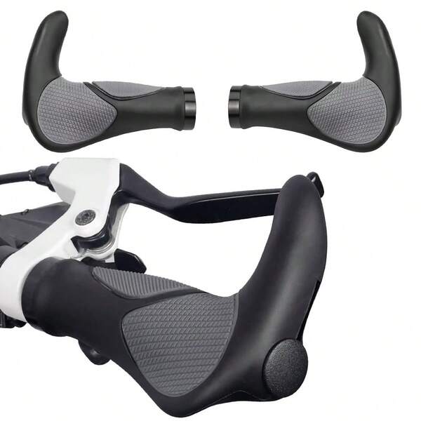 Mountain Bike Handlebar Grips - Ergonomic Non-Slip Design MTB Handlebar Grips - Comfortable Soft Rubber Bicycle Handlebar Grips - High-Quality Dual Lock Bicycle Handlebar Grips