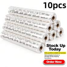Premium White Heart Print Crystal Clear Cellophane Wrap Roll, Waterproof & Durable Transparent Gift Film, Elegant White Heart Pattern For Bouquet, Birthday, Wedding & All Occasion Wrapping - View 7