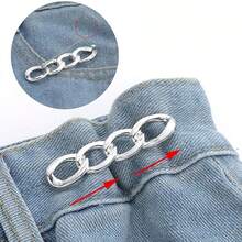 6pcs/Set Multifunctional Brooch-Style Waist Belt, Adjustable Metal Waist Tightener, Suitable For Pants, Jeans, Fashion Waist Clips, No Sewing Required, Detachable Waist Snap Buttons, Prevent Exposure, Also Suitable For Coats, Dresses, Cuff Tightening - Multicolor - View 5