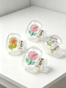 Tulip, Cherry Blossom, Sunflower 3D Pattern Portable Toothbrush Cover, Transparent Travel Toothbrush Storage Box, Toothbrush Head Protective Clip, Toothbrush Storage Clip, Toothbrush Dust-Proof Protective Sleeve, Portable Design Easy To Carry, Dust-Proof Cover, Suitable As Gifts For Couples, Friends, Family, Teachers, Travel Enthusiasts, Essential For Home, Dorm, Vacation, Suitable For Birthday Gifts, Back To School Gifts, Wedding Accessories, Spring And Summer Essentials - Multicolor - View 10