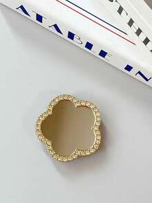 European Vintage Pattern Mirror Creative Phone Stand, Adhesive Foldable Slouchy Desktop Round Mirror Stand, Perfect Phone Gift, Halloween Gift, Christmas Gift, Suitable For IPhone, Android Phones, Birthday Gift, Gift For Family And Friends, Push-Pull Phone Stand, Phone Accessories - Multicolor - View 19
