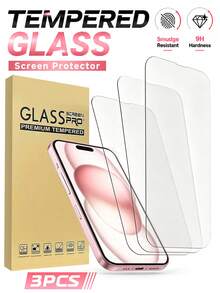 3片裝 HD透明 9H硬度 防碎 無氣泡 貼合手機殼 全螢幕鋼化玻璃保護貼 15 6.1吋 17 Pro Max 17 17 Pro 17 Air 16 Pro Max 16 16 Plus 15 Pro Max 14 13 12 11 Pro Max XR XS Max XS 日常防護 - 無色 - 查看 34