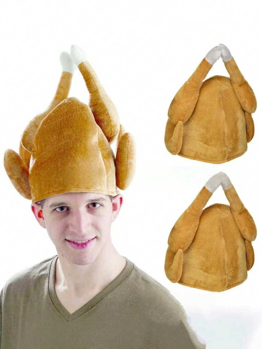 1pc/Set Halloween, Easter, Thanksgiving Carnival Turkey Leg Hat Adult Headband, Festival Party Gathering Costume Gift - Multicolor - View 1