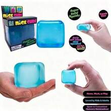 Squishy Toy, TPR Soft Slow Rising Decompression Toy, Sensory Stress Relief Ice Block Squeeze Toy, Popular Fidget Relaxation Toy For Kids Adults - Blue - View 5