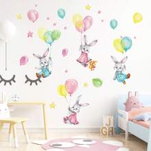 Balloon Animal Pattern Stickers, Self-Stick PVC Wall Decor, Easy Application For Kids Rooms & Nursery - Multicolor - View 10