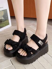 Women Platforms & Wedge Sandals - Black - View 2