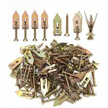 100/200PCS Self-Drilling Drywall Anchors Kit No Drill Needed Easy Hang For Home & Office Includes 100 Anchors 100 Screws For Quick Install Adjustable Hooks & Bracket - A - View 3