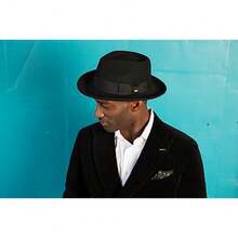 SCALA Classico Men's Wool Felt Fedora with Grosgrain Hat, Olive, M - como en la imagen - Ver 6