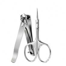 Bello Paratu 2/3/4Pcs/Set Nail Clippers Scissors Cuticle Trimmer Extremely Sharp Edge Cuticle Pusher Stainless Steel Cutter Remover Pedicure Manicure Fingernail Tools - Multicolor - View 11