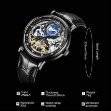 2026 New ONOLA Men Automatic Mechanical Watch 30M Waterproof Business Skeleton Tourbillon Gift Box - one-size - View 11