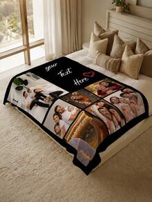1pc Customized Name Blanket, Personalized Christmas Gift Blanket, Personalized Christmas Bedding Blanket, Suitable For Bedroom/Sofa/Indoor/Outdoor, Friend Gift, Christmas Gift, Family Gift, Birthday Gift, Gift For Her, Gift For Girlfriend, Gift For Mom/Dad - Style 4 - View 2