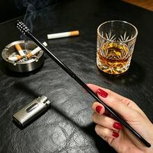 1件裝黑色水鑽伸縮管,伸縮長度,水鑽吸嘴手把可調長度,便攜防燙金屬管配件 - 1PC - 查看 10