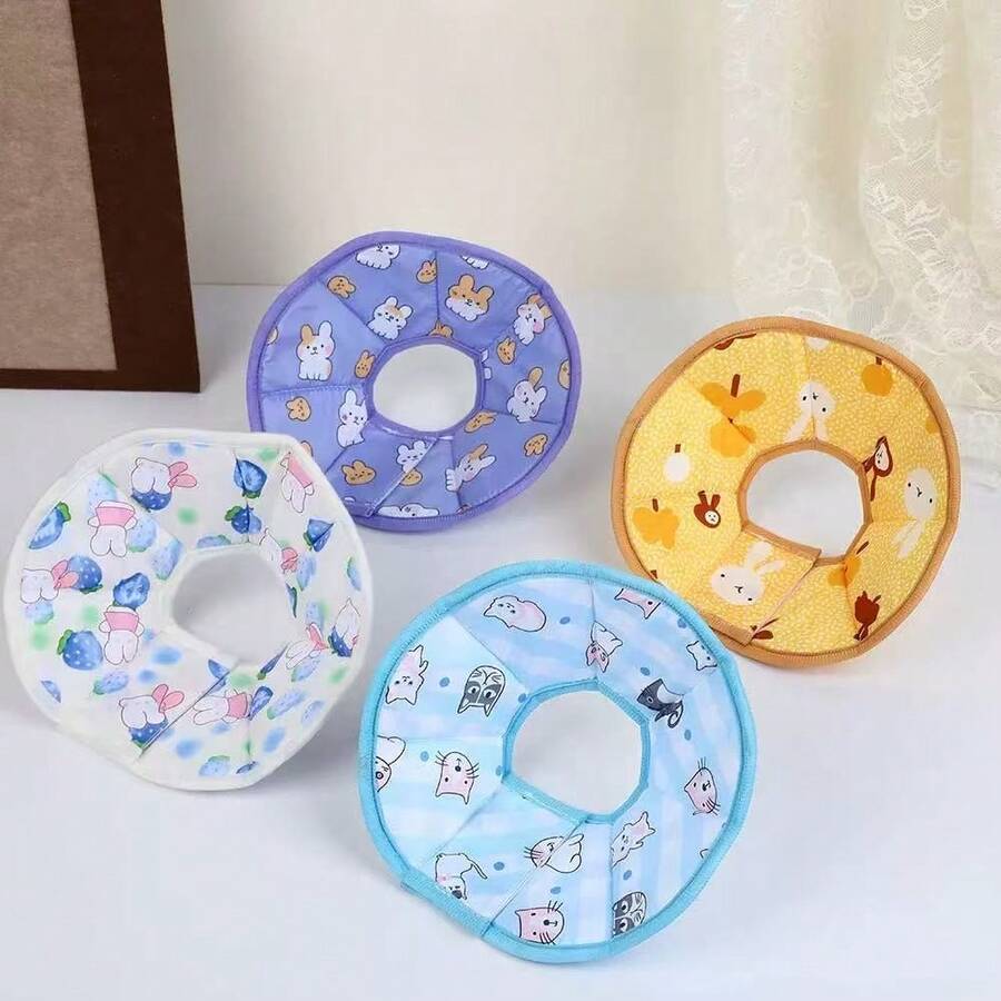 柔軟貓咪康復項圈,可調節防水伊莉莎白項圈,適用於貓和小型犬,防舔咬手術康復項圈 - 黃色 - 查看 1