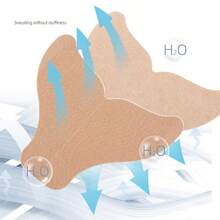 5/10/30pcs Summer Thin Fish Tail Sweat Absorbing Patch, Underarm Sweat Barrier And Dirt Proof Invisible Seamless Elastic Fabric Unisex Sweat Absorbing Patch - Fish Tail Shape - View 5