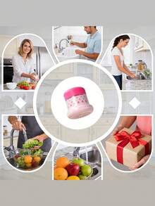 1pc Faucet Filter, Splash-Proof Leak-Proof Water Purifier, Detachable Sink Filter Accessory, Suitable For Kitchen, Bathroom, Shower, Hotel, Home Use, Kitchen Tool, Kitchen Gift, Kitchen Supplies - Multicolor - View 5