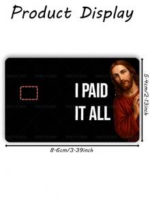 1pc "I PAID IT ALL" Credit Card Cover Sticker Protective Sleeve, PVC Material Anti-Fingerprint Durable Scratch-Resistant Wear-Resistant Skin, Party Birthday Gift, Suitable For Men And Women, Chip Cards, Bank Cards, Credit Cards, Transit Cards, Key Cards, Student Campus Cards Personalized DIY, Privacy Protection - Multicolor - View 13
