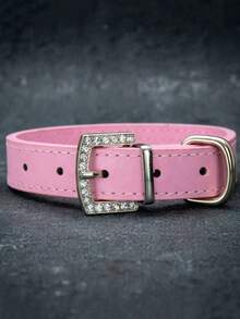 Pet Supplies Luxury Rhinestone Dog Collar, Premium Silver Alloy Buckle, Durable And Escape-Proof. Suitable For Daily Walks/Weddings/Parties, Universal For Large, Medium, Small Dogs And Cats - Purple - View 5