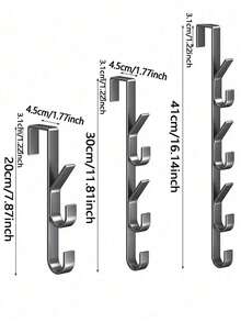 1pc Multi-Function Door Hook, Straight Design, Carbon Steel Material, Can Be Used As Coat Hook Or Towel Rack, Space-Saving, Suitable For Bedroom, Garage, Laundry Room, Bathroom, Guest Room, Kitchen, Hotel, Etc. - Multicolor - View 8