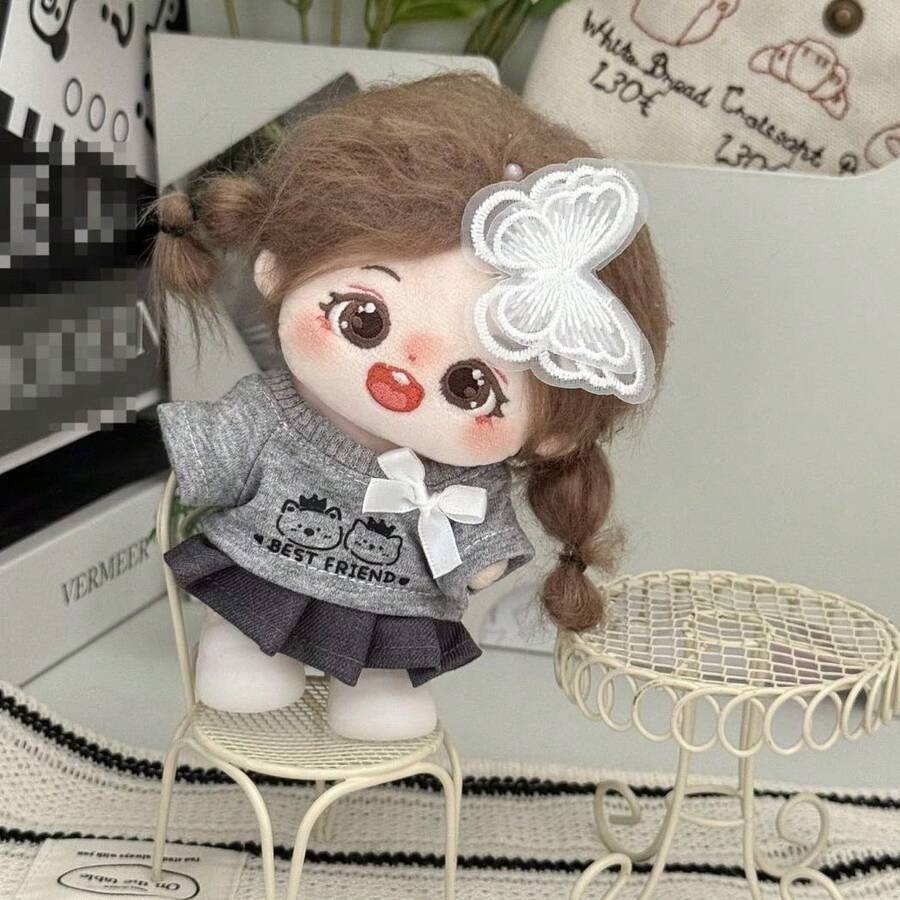 10cm 娃娃服裝套裝系列,娃娃穿搭服飾,套裝組合,娃娃配件,毛絨玩具衣服,明星粉絲周邊娃娃服裝,派對小禮物,生日禮物(不含娃娃) - 彩色 - 查看 1