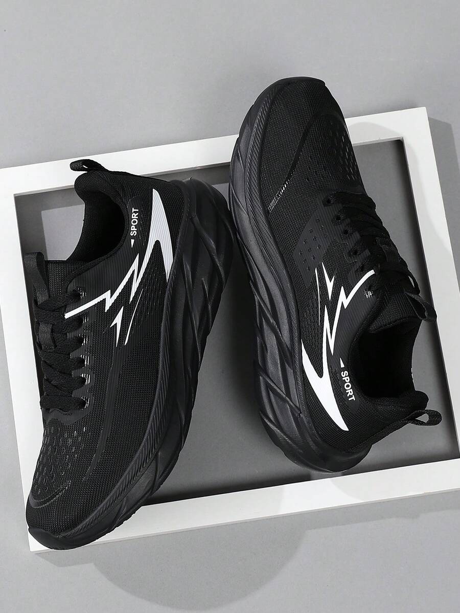 Herren 2026 Neue minimalistische klassische lässige bequeme Mode Sneaker - atmungsaktiv, stilvolle High Street Low-Top Schuhe, Schnürung, atmungsaktives Mesh, Ganzjahres-Tragekomfort, Stoffobermaterial, EVA-Sohle, leichte flache vielseitige Herren Sportschuhe, Studentenschuhe, schwarze Schuhe, Outdoor Wandern Straße Ganzjahres geeignet, leichte strapazierfähige Trainings- und Laufschuhe - Schwarz - Übersicht 1