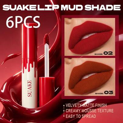 BLUETHIN 6pcs/6 Colors Moisturizing Mirror Lip Gloss, Refreshing Oil-Free Texture, Long-Lasting Glossy Liquid Lipstick, Gift For Women