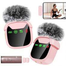 Professional Wireless Lavalier Microphone, Wireless Lavalier Mic Compatible With Iphone & Type-C Phones, Perfect For Video Recording, Teaching, Interviews, Vlogging, Live Streaming, Receiver:300mAh, Microphone:60mAh 3.7V Rechargeable Lithium Battery - View 18