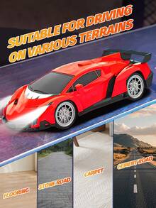 1pc 1:16 Scale Remote Control Car, Yellow RC Car With Lights And Controller, 360° Flexible Turning, 2.4GHz, Supports Multiple Cars Running Simultaneously Without Interference, Can Control Car Forward, Backward, Left, Right Movement, Cool LED Lights, Durable ABS Plastic Material - Multicolor - View 10