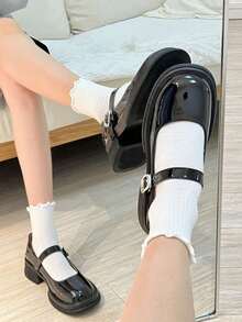3 Pairs Japanese Sweet Style Women's Ruffle Trim Short Socks - Multicolor - View 5