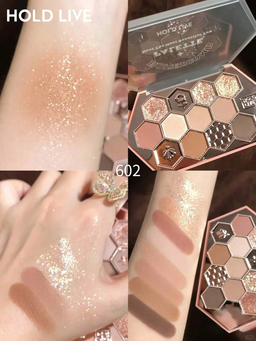 Paleta de Sombras de Ojos con Pedrería en Forma de Panal HOLD LIVE 602 - 602 - Ver 1