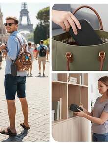2pcs/1pc Double Layer Hard Shell Travel Fashion Glasses Storage Box With Adjustable Slot And Clip, Unisex - Multicolor - View 10