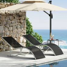 Patio Lounge Chair & Swing Chair - Black - View 2