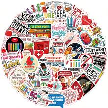 50PCS Fun Blood Collection Sticker Aesthetic PVC Laptop Sketchbook Stationery Decoraction Scrapbooking Supplies School Supplies - 1 Set - View 3