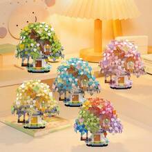 迷你櫻花樹屋積木玩具，成人與青少年組裝建築，收藏展示飾品，永恆之花，居家與辦公室裝飾，婚禮/節日/生日禮物 - 705pcs櫻花小屋 - 查看 8