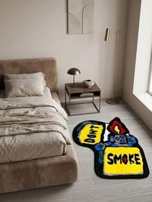 1pc Modern Creative Cartoon Fun INS Style Yellow Lighter Shaped Decorative Rug, Suitable For Bathroom, Kitchen, Entrance, Hallway, Bedside, Living Room, Bedroom, All Seasons Machine Washable Soft Floor Mat, Aesthetic Home Decor - Multicolor - View 8