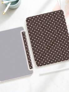 1 pieza Funda protectora para tableta con patrón de lunares marrones minimalista, diseño plegable en Y mejorado, funda protectora para tableta con soporte multiángulo, compatible con Apple 10.2"/Pro 11 2020/2021, (A16) 11" 11ª generación 2025, 9ª/10ª generación, Apple Air 4ª generación 10.9", a prueba de golpes, con ranura para lápiz, compatible con modo suspensión/activación, regalo romántico para amigos y familiares - Multicolor - Ver 3