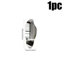 1件不對稱無框牆面鏡，鏡面牆飾貼紙，臥室居家裝飾，客廳房間裝飾，抽象波浪形，壓克力材質，浴室臥室客廳美學居家裝飾 - 2毫米 - 查看 11